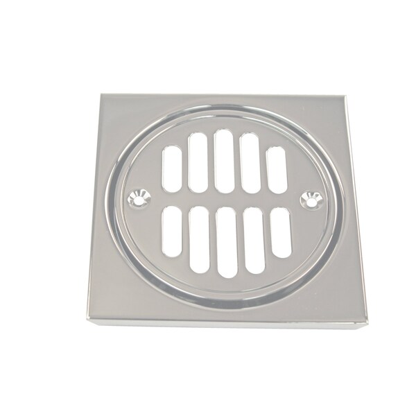 Westbrass Shower Strainer Set Square W/ Crown in Powdercoated White D313-50 - main